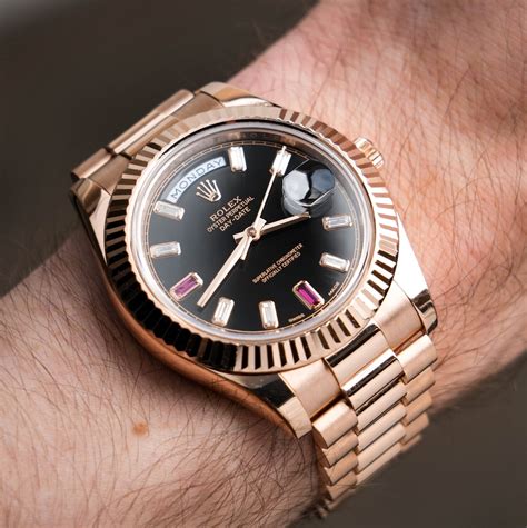 rolex day date 2 rose gold ruby dial|rolex day date 40 price.